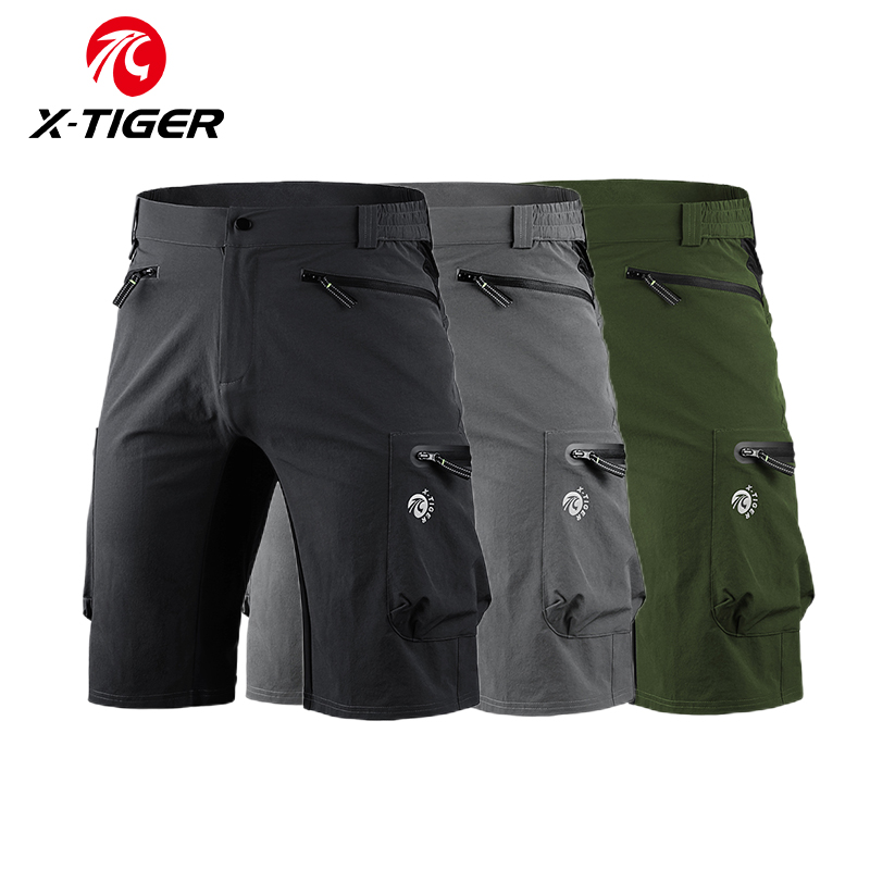 Mountain Biking Body Armour - X-TIGER 2024 新バイクショーツマルチポケット通気性モトクロスモト MTB ダウンヒル自転車マウンテンバイク夏ショートパンツ