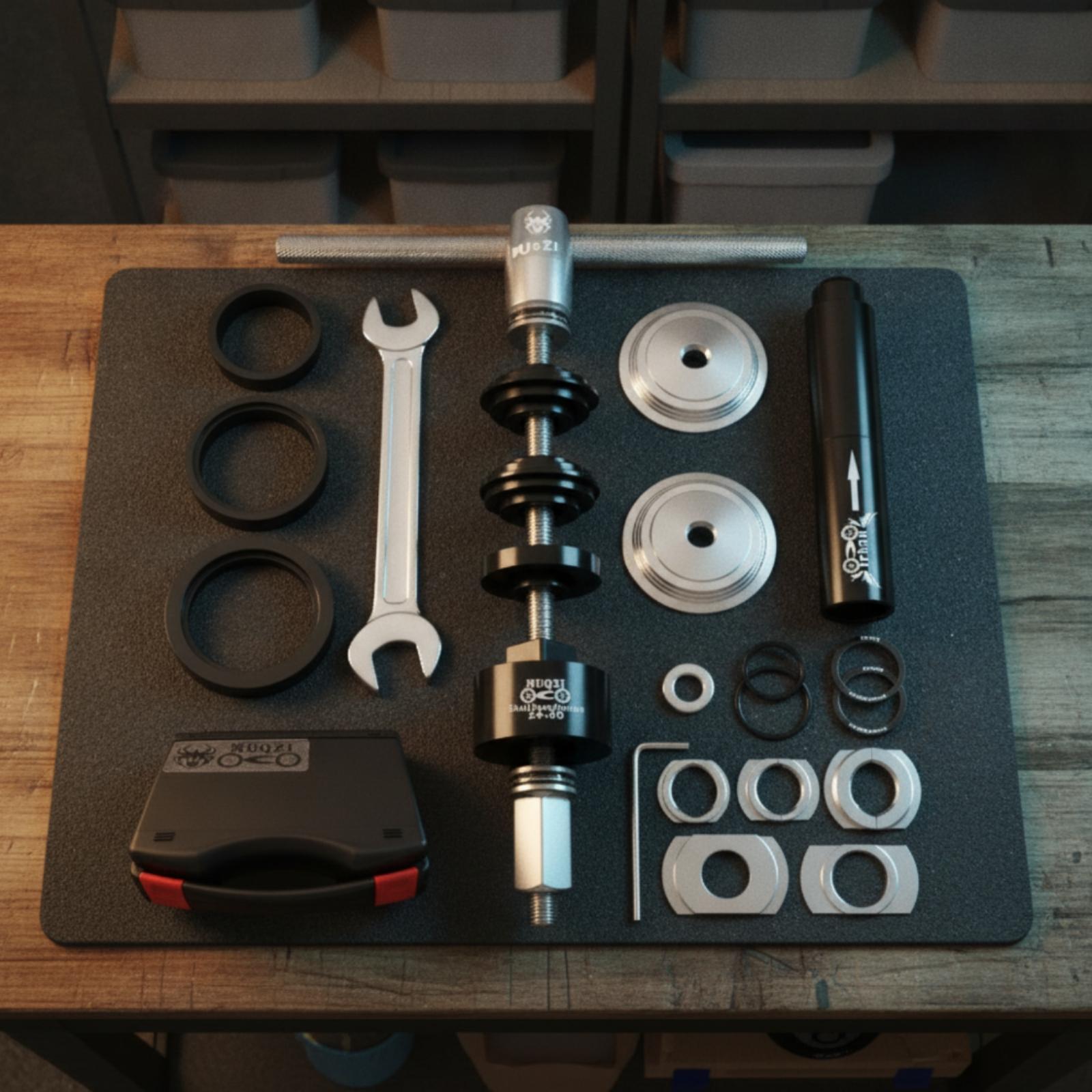 Bottom Bracket Press - プロ用自転車ベアリングプレスツールセット、ボトムブラケットカップの取り外し・取り付け用、アダプター付き、自転車整備キット