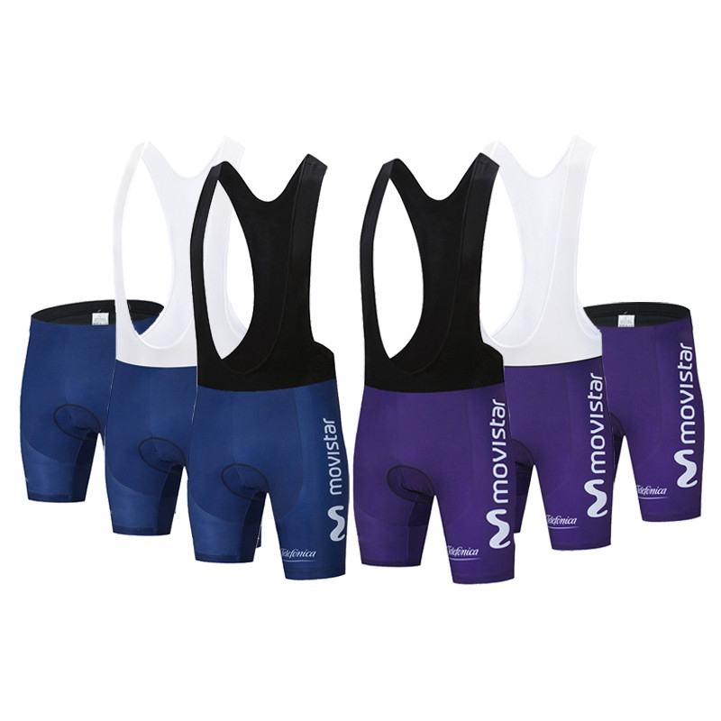 Mountain Biking Body Armour - 2026年モビスタープロチーム メンズ ビブパンツ 滑り止めジェル入り サイクリングMTBバイクショーツ マウンテンバイクショートパンツ