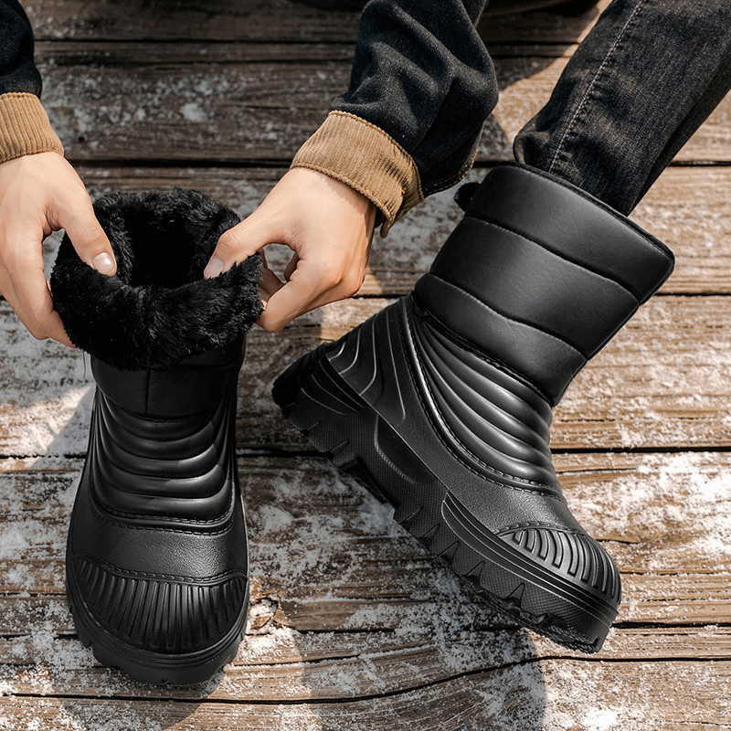 新しいメンズウィンタースノーブーツ厚みのある防水防風暖かいブ - Men'S Mountain Biking Shoes のレビューと価格