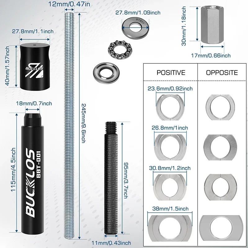 Bucky-自転車下部スタンド取り付けおよび取り外しツール, - Bottom Bracket Press のレビューと価格