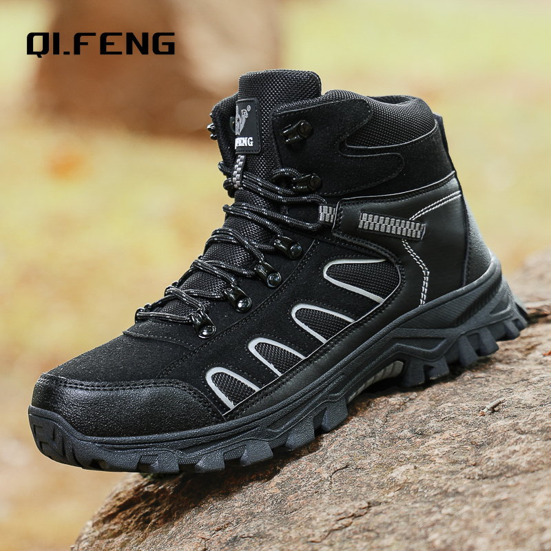 新しいメンズ特大ハイカットブーツ冬の防寒暖かいスノーブーツ屋 - Men'S Mountain Biking Shoes のレビューと価格